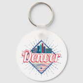 デンバーコロラド統一された州ズスカイラインヴィンテージUSA キーホルダー (正面)