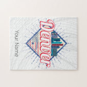 デンバーコロラド統一された州ズスカイラインヴィンテージUSA ジグソーパズル (横)