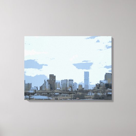 デンバーコロラド芸術的スカイラインキャンバス印刷 キャンバスプリント (正面)