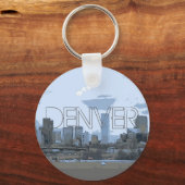 デンバーコロラド芸術的スカイラインキーチェーン キーホルダー (正面)