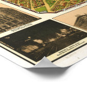 デンバーコロラド1908パノラママップ ポスター (角)