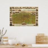 デンバーコロラド1908パノラママップ ポスター (キッチン)