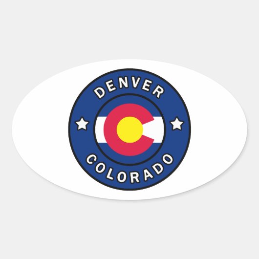 デンバーコロラド 楕円形シール (正面)