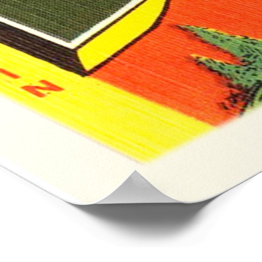 デンバーコロラドCOオールドヴィンテージ旅行記念品 ポスター (角)