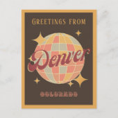 デンバーコロラドUSAレトロヴィンテージグリーツポストカード ポストカード (正面)