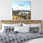 デンバーシティアンドマウンテンズコロラド キャンバスプリント (インサイチュ (寝室))