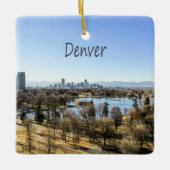 デンバーシティアンドマウンテンズコロラド セラミックオーナメント (正面)