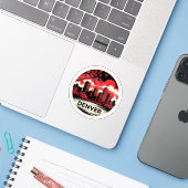 デンバーシティコロラドUSA シール (ノートパソコンとiPhone)