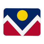 デンバーシティ国旗を掲げた愛国的なフレキシブル磁石 マグネット (横)