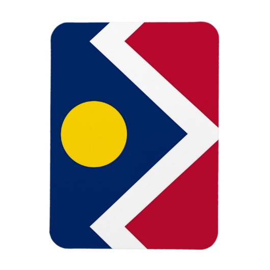 デンバーシティ国旗を掲げた愛国的なフレキシブル磁石 マグネット (縦)