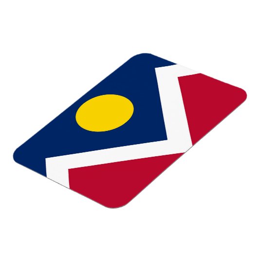 デンバーシティ国旗を掲げた愛国的なフレキシブル磁石 マグネット (左側)