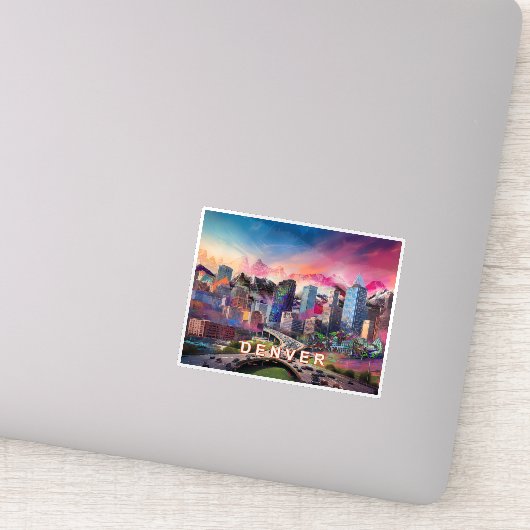 デンバースカイライン抽象芸術アート シール (詳細)