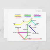 デンバーバイクマップポストカード ポストカード (正面/裏面)