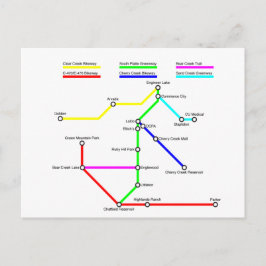 デンバーバイクマップポストカード ポストカード