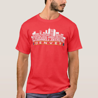 デンバーバスケットボールチーム23選手ロスターデンバーCit Tシャツ