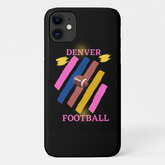 デンバーブロンコスとサッカーTシャクラシックツTシャツ Case-Mate iPhoneケース (裏面)