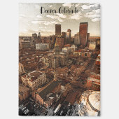 デンバーミニマルコロラドスカイライン マグネット (正面)