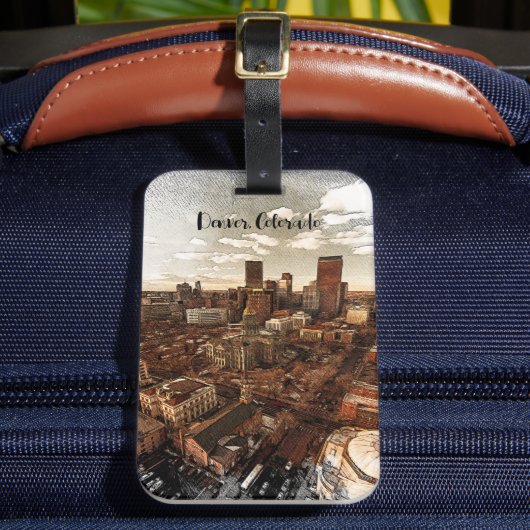デンバーミニマルコロラドスカイライン ラゲッジタグ (正面インサイチュ2)
