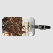 デンバーミニマルコロラドスカイライン ラゲッジタグ (正面横)