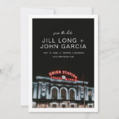 デンバーユニオン駅の日付の保存 招待状 (正面)