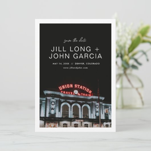 デンバーユニオン駅の日付の保存 招待状 (スタンド正面)