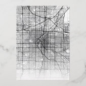 デンバーラブロケーター |シティテーマ結婚の 箔招待状 (裏面)