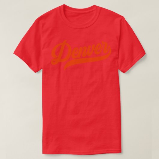 デンバーレトロデンバーブロンコス Tシャツ (デザイン正面)