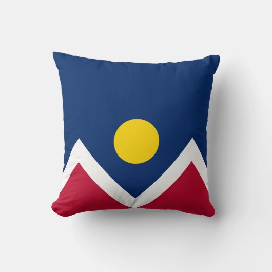 デンバー国旗（コロラド州，米国） クッション (正面)
