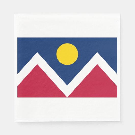 デンバー国旗（コロラド州，米国） スタンダードランチョンナプキン (正面)