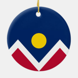デンバー国旗（コロラド州，米国） セラミックオーナメント