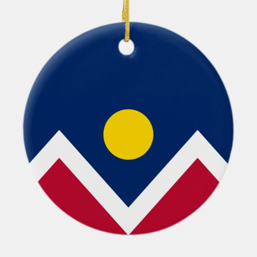 デンバー国旗（コロラド州，米国） セラミックオーナメント (裏面)