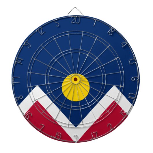 デンバー国旗（コロラド州，米国） ダーツボード (正面)