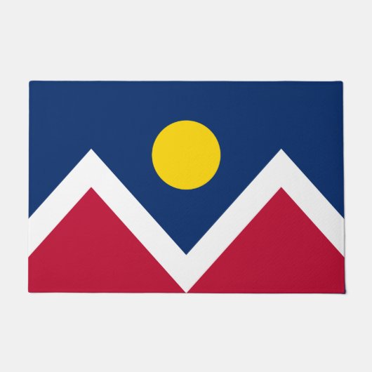 デンバー国旗（コロラド州，米国） ドアマット (正面)