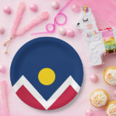 デンバー国旗（コロラド州，米国） ペーパープレート (パーティー)