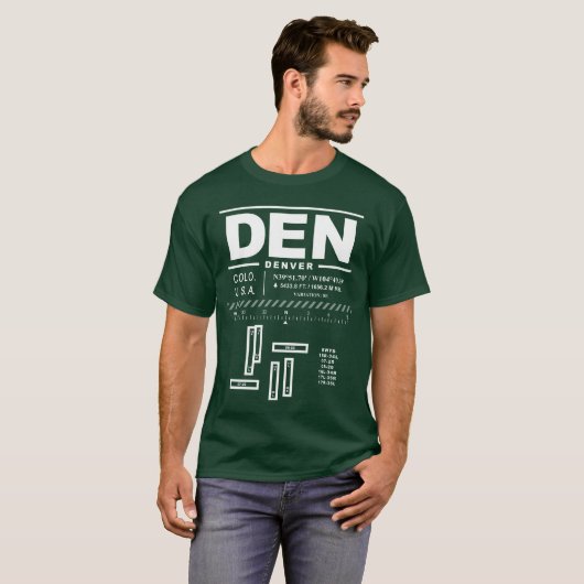 デンバー国際的エアポートDEN Tシャツ (正面フル)