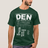 デンバー国際的エアポートDEN Tシャツ (正面)
