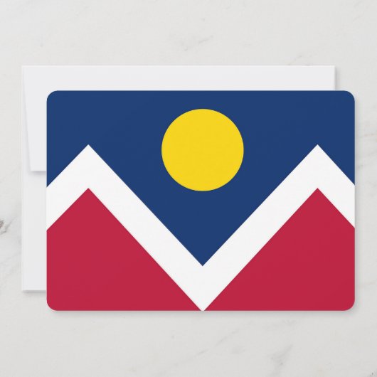 デンバー州旗を持つ愛国的な招待状 招待状 (裏面)
