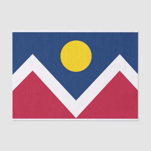 デンバー市旗を持つ愛国的ティッシュペーパー 薄葉紙 (正面)