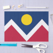 デンバー市旗を持つ愛国的ティッシュペーパー 薄葉紙 (クラフト)