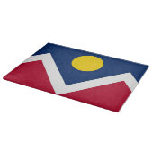 デンバー市旗ガラス板 カッティングボード (角)