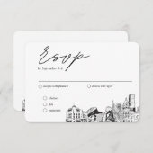 デンバー結婚のRSVP伝統的 Mealオプション エンクロージャーカード (正面/裏面)