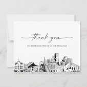 デンバー結婚スカイラインの写真サンキューカード 招待状 (正面)