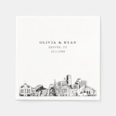 デンバー結婚ズ紙カクテルナプキン スタンダードカクテルナプキン (正面)