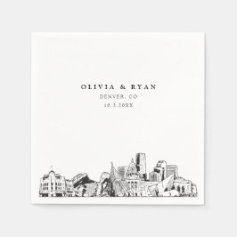 デンバー結婚ズ紙カクテルナプキン スタンダードカクテルナプキン