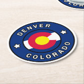 デンバー・コロラド ラウンドペーパーコースター (アングル)