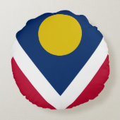 デンバー（コロラド）市旗 ラウンドクッション (裏面)