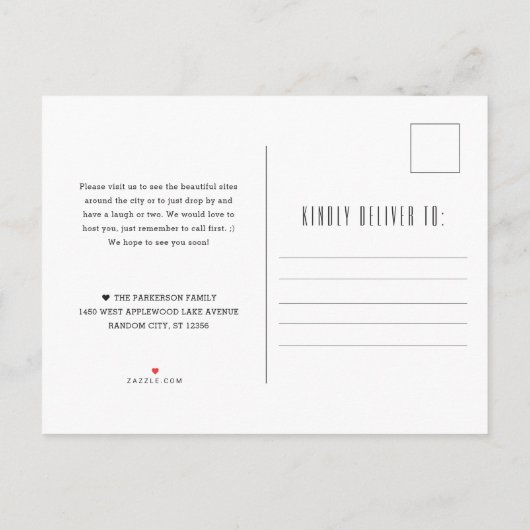 デンバー スカイライン モダン デコ | 住所変更 案内ポストカード (裏面)