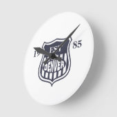 デンバー ラウンド壁時計 (傾斜)