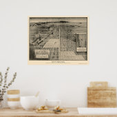 デンバー， COパノラママップ – 1907 ポスター (キッチン)