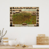 デンバー, COパノラママップ – 1908 ポスター (キッチン)